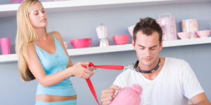 Submissive Man Wearing Collar