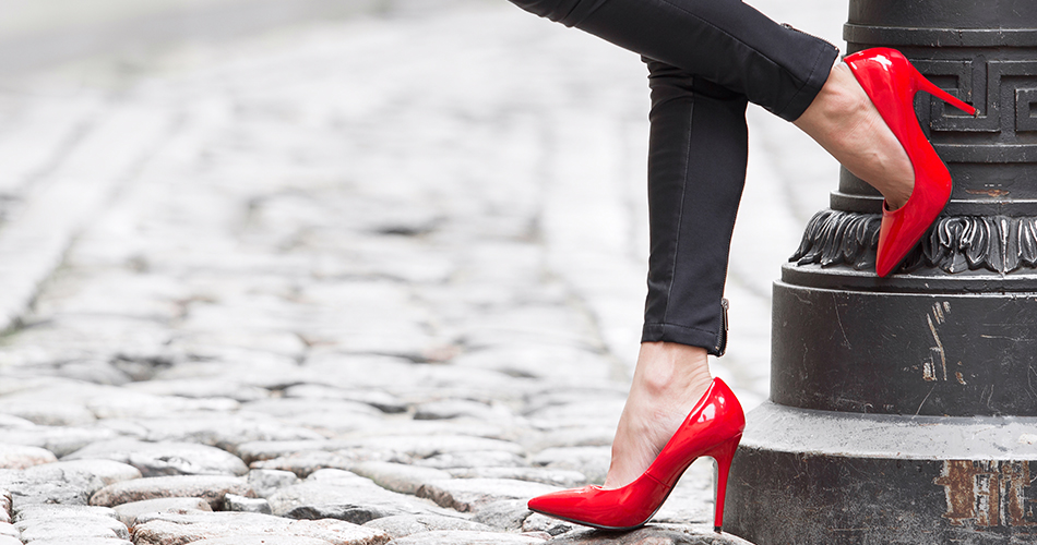 Red High Heels In Public